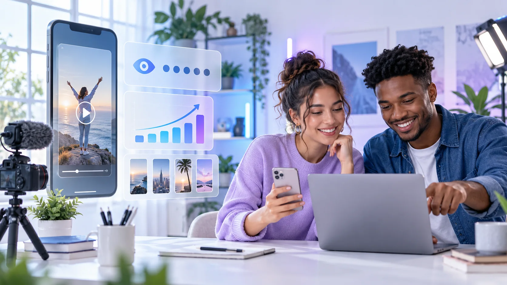 Creators reviewing Instagram Reel and video view performance