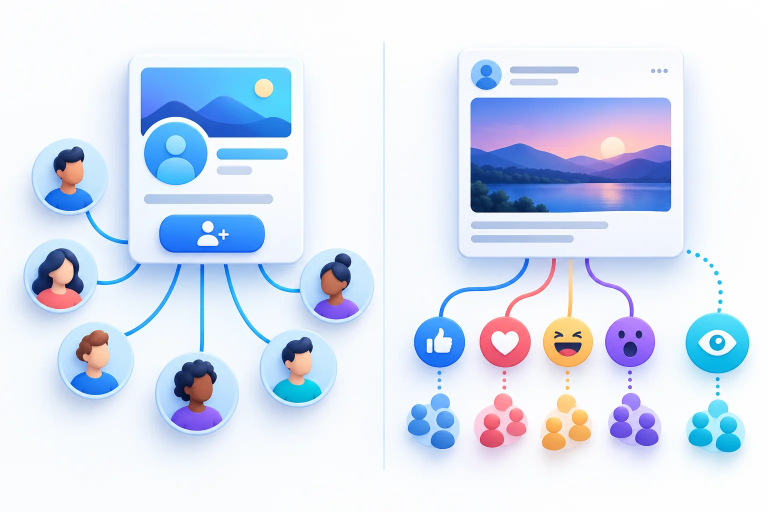 Facebook Page followers compared with reactions and views on an individual post
