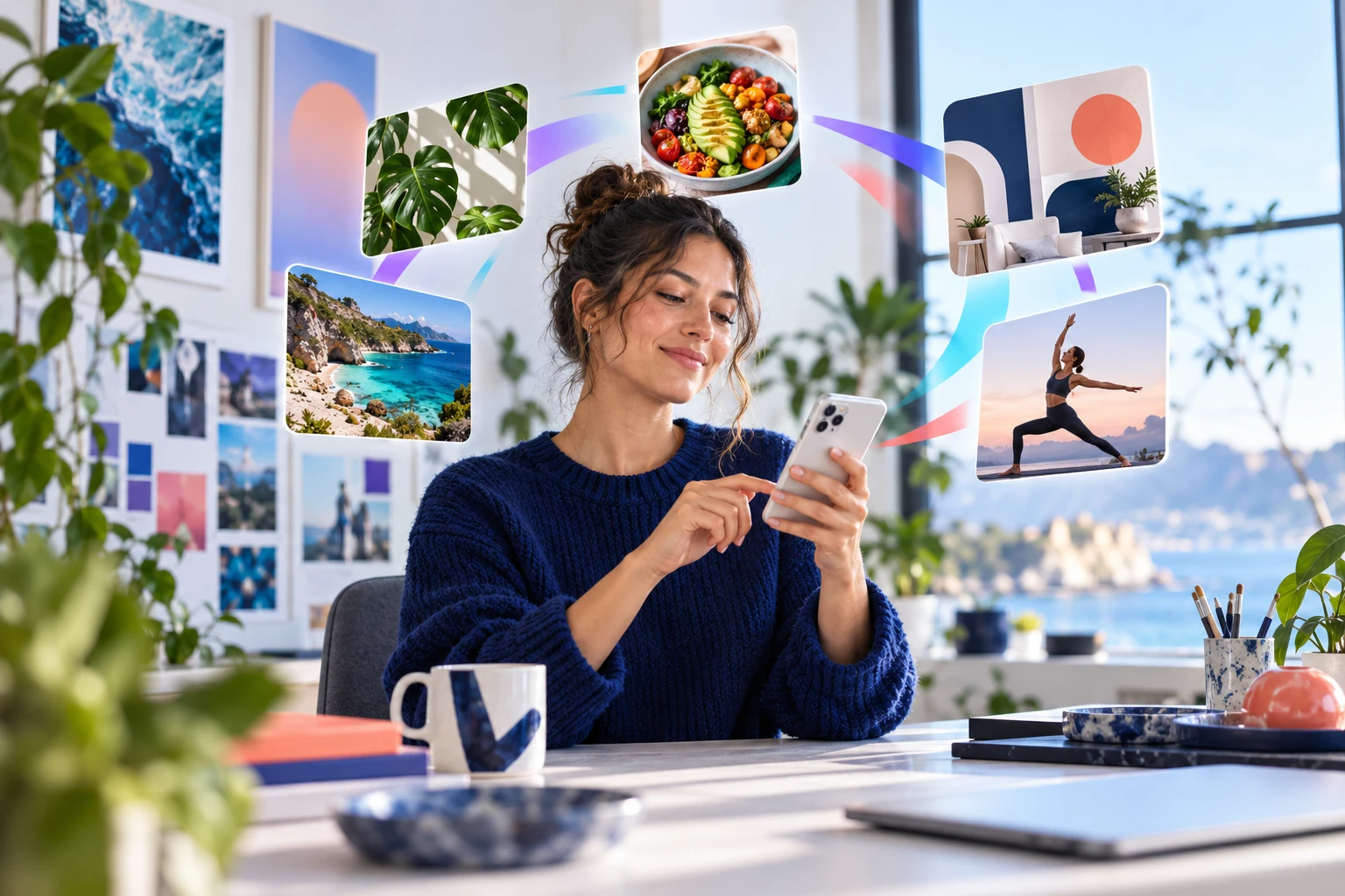 Creator reorganizing Instagram content interests to reset and retrain feed recommendations